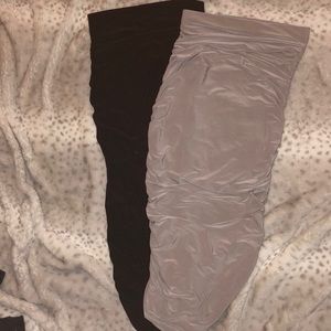 Pair of slinky midi skirts